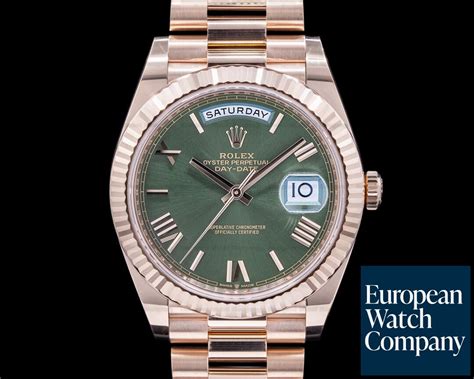 rolex president olive dial|Rolex olive green watch.